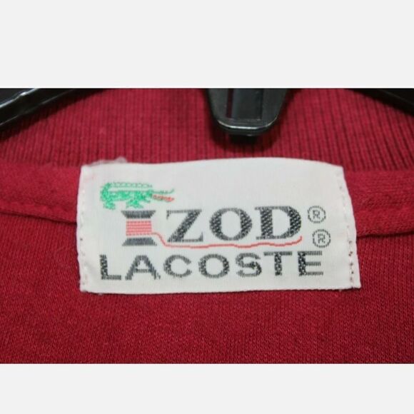 LACOSTE IZOD VTG VINTAGE 1960's Maroon T-Shirt Polo Size Small. - Picture 8 of 8